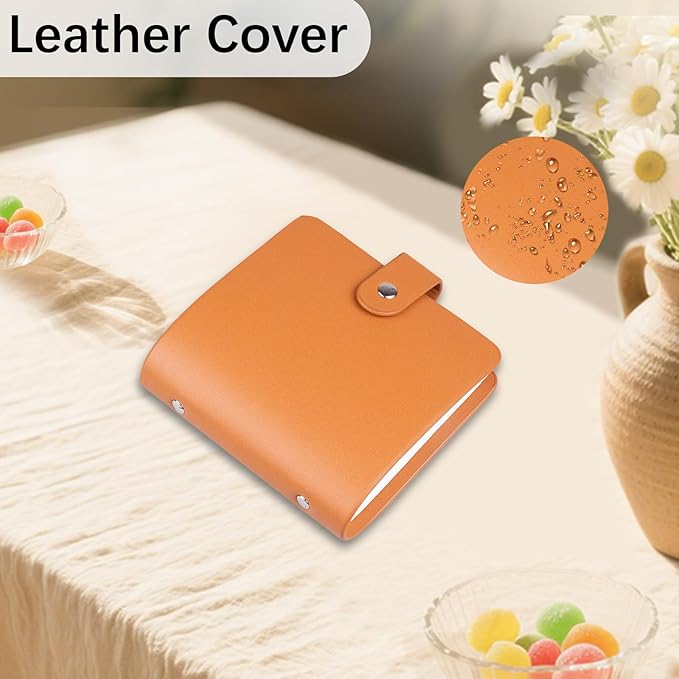52 Pockets Mini Photo Album Fits Polaroid 600/i-Type/SX-70 Instant Film & Fujifilm Instax Wide 300/400 Instant Photos,PU Leather Cover 3.5x4.25 Inch Pictures Book (Brown)
