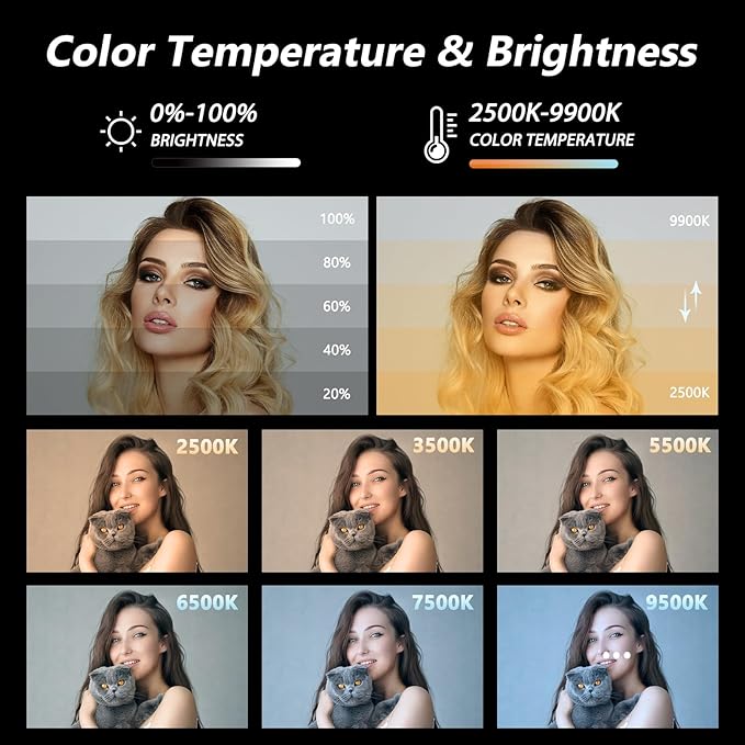 Handheld RGB Studio Tube Light with 1000 Lumens & Rechargeable 2600mAh Battery & Adjustable Brightness & Color, LED Light Stick for Photography, Video, Gaming
