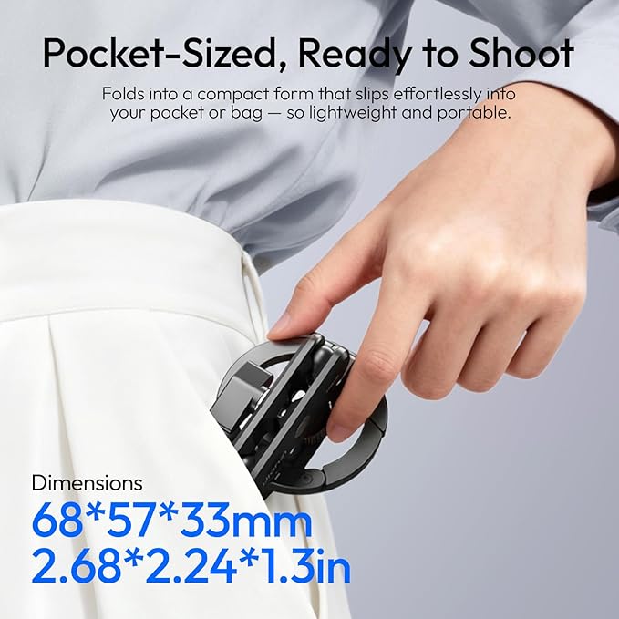 ULANZI Aluminum Magnetic Phone Tripod Mount, MA56 Camera Phone Mount w 1/4'' Screw & Thread Uka Arca Base, Adjustable Phone Holder for Monitoring Tripods Stabilizer for iPhone 17/16/15/14/13 Series