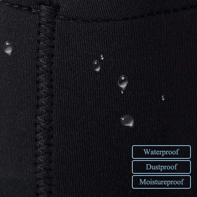 Selens Protective Drawstring Neoprene DSLR Camera Lens Pouch Bag Compatible with Olympus Panasonic, Large Size(Black)