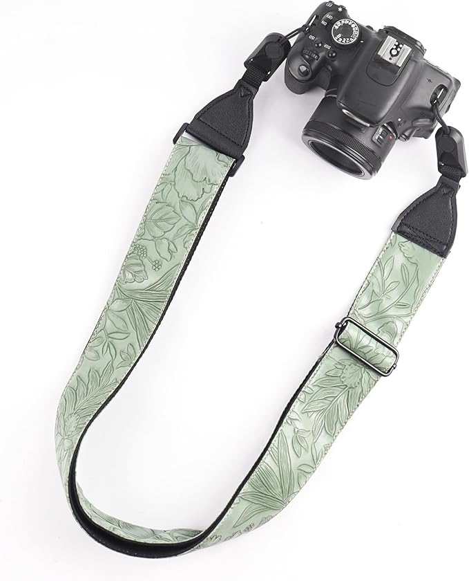 QIELIZI Lifestyle Camera Strap,Vintage Adjustable Vintage Neck & Shoulder Strap for All DSLR Cameras