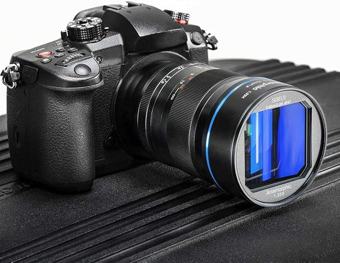 SIRUI 35mm F1.8 1.33X APS-C Anamorphic Lens Cinema Lens with Adapter for EF-M Mount, Blue Flare