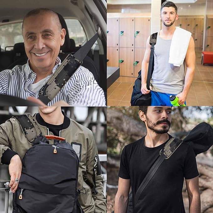 ZINZ Universal Shoulder Pad with Ultra Thick Cushion for Bag Luggage Bag Crossbody, Plus Long & Anti-Slip & Breathable,Camouflage Gray