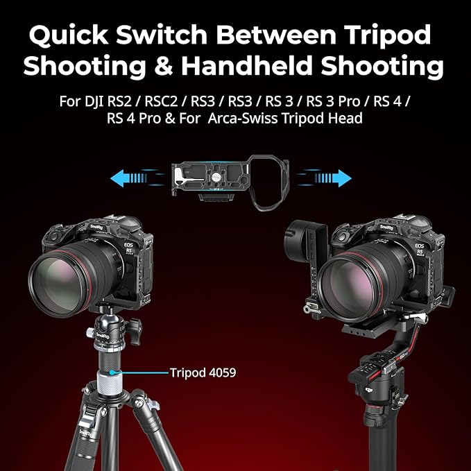 SMALLRIG Black Mamba Camera Cage for Canon R5 Mark II, Aluminum Alloy Camera Rig with Cold Shoe, 1/4''-20 & 3/8''-16 Threaded Holes, Built-in Quick Release Plate for Arca-Type - 4975