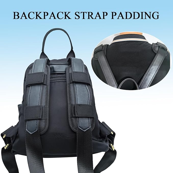 Soft Shoulder Strap Pad, Breathable & Removable Backpack Strap Pads for Bag Strap（2PCS-Black）