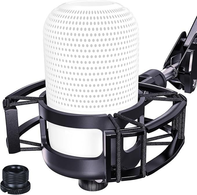 Custom Built for Razer Seiren Mini Shock Mount, 2026 Upgrade Anti-Vibration Suspension Elastic Shock Mount Holder Clip Mics Stand Compatible with Razer Seiren Mini Microphone