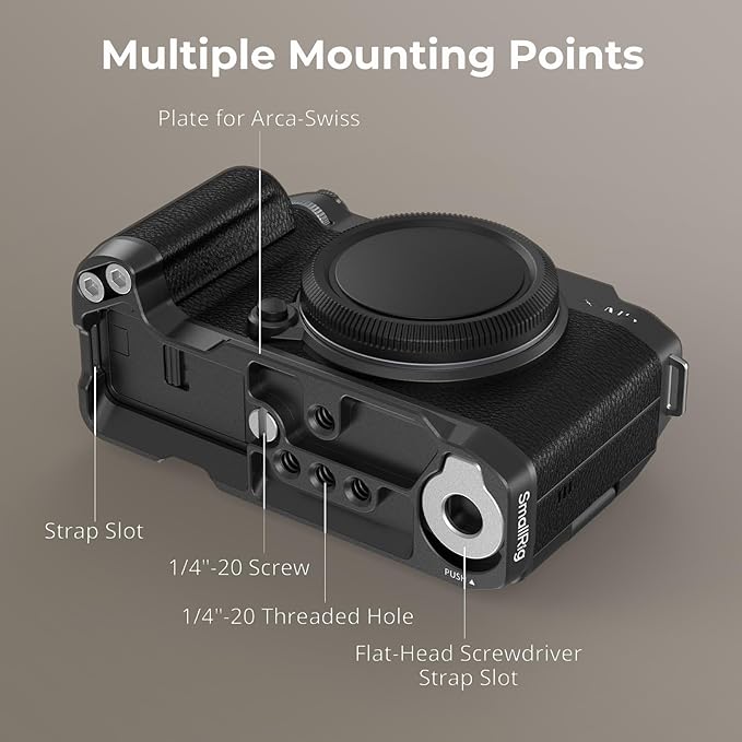 SmallRig Thumb Grip with Hot Shoe Cover for FUJIFILM X-M5 + X-M5 Handgrip L-Shape Grip