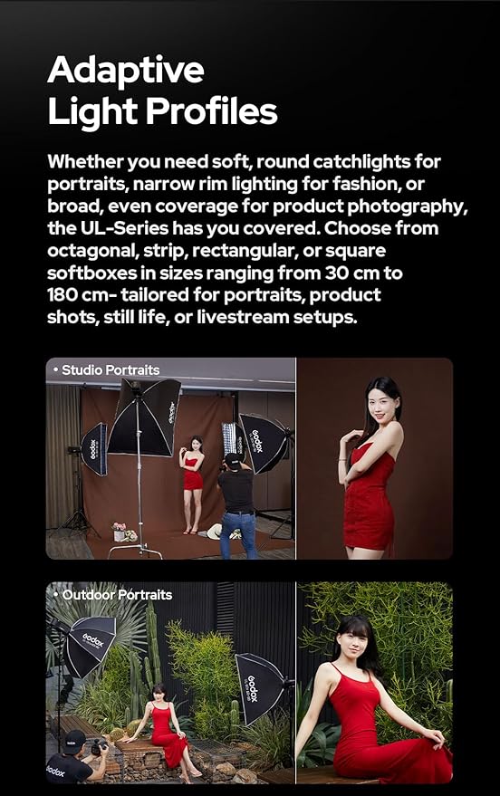 Godox Softbox Godox Quick Release Umbrella Softbox,Bowens Mount with Removable Front and Inner Diffusers/Grip/Diffuser Plate for Photography, Live Streaming,Location Portrait (UL-BOX-90)