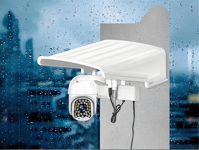 Square CCTV Security Camera Sun & Rain Shield - Universal Waterproof Protective Cover for Outdoor Surveillance Cameras (Hikvision/Nest/Ring/Arlo/Dome/Bullet/LED Lights Protective Roof)