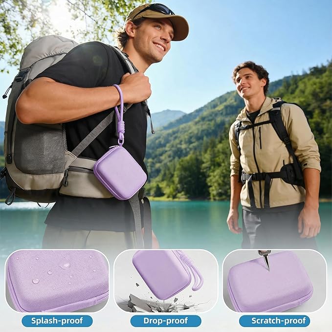 Roseliya Digital Camera Case Compatible with VAHOIALD FHD 1080P/ for CAMKORY Digital Point and Shoot/for KODAK PIXPRO FZ45-BK 16MP Vlogging/for IWEUKJLO/for Nsoela, Holder for SD Card More (Purple)