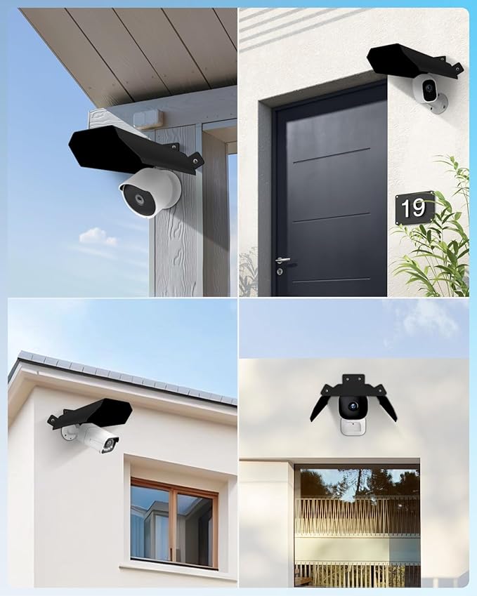 Universal Security Camera Sun Rain Cover Shield, Waterproof Protective Roof for Surveillance Camera, Outdoor Camera Shade Covers for Dome, Bullet Cameras(3 Pack)