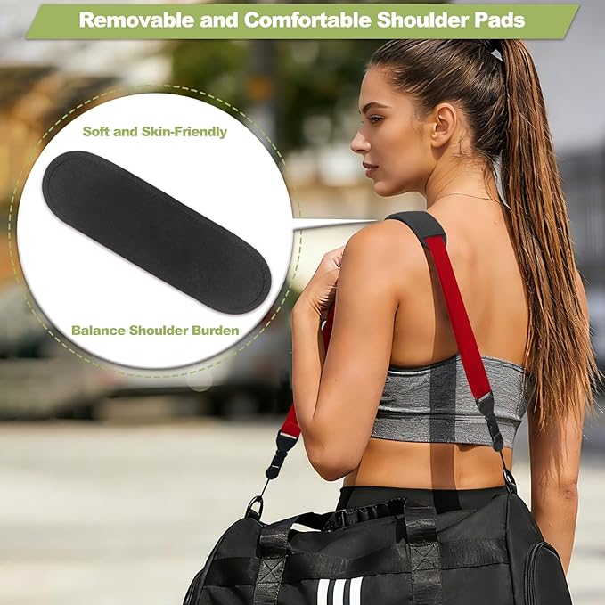 Universal Shoulder Strap, Removable Neoprene Padded Camera Strap, Adjustable Neck Lanyard for iPad, Binocular, Tablet Case, Camera, Luggage Bag (Red Universal Shoulder Strap)
