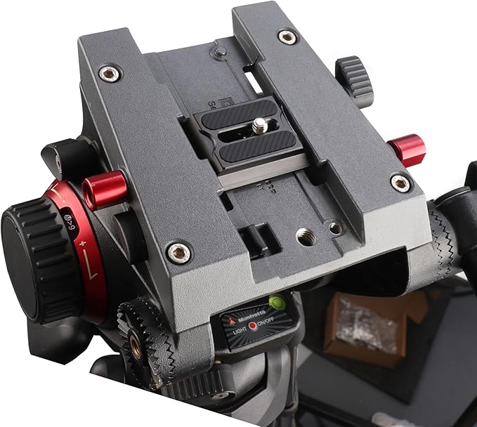 FocusFoto 3-in-1 Upper Quick Release Base plate for DJI Ronin RS2 RSC2 RS 3 Mini RS3 Pro RS 4 Pro Gimbal Stabilizer, for Manfrotto 501PL Head Quick Release Plate, for Arca Swiss Camera Tripod Ballhead