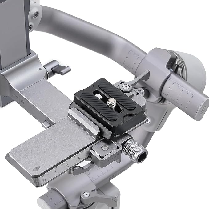 Fotga RS Upper Camera Quick Release Plate for DJI Ronin RS3 / RS 3 Mini/RS 3 Pro/RS 2 / RSC 2 / RS 4 / RS 4 Pro/RS 4 Mini Gimbal Stabilizer DSLR Mirrorless Camera Compatible Arca Swiss Tripod