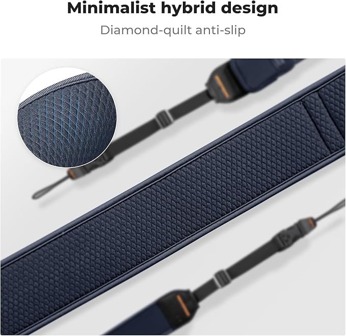K&F Concept Camera Neck Strap for Photographers, Soft Neoprene Adjustable Shoulder Belt with Zipped Pockets