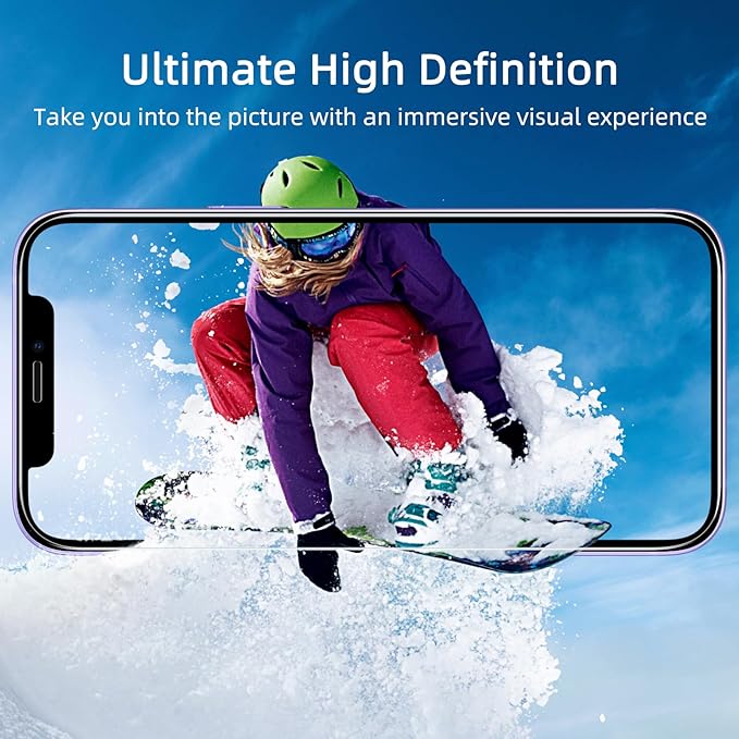 ruwa Screen Protector for iPhone 12/12 Pro [6.1 Inch] [3-Pack] Tempered Glass Film with Easy Installation Frame, Ultra HD, 9H Hardness, Scratch Resistant, Full Coverage, Case Friendly