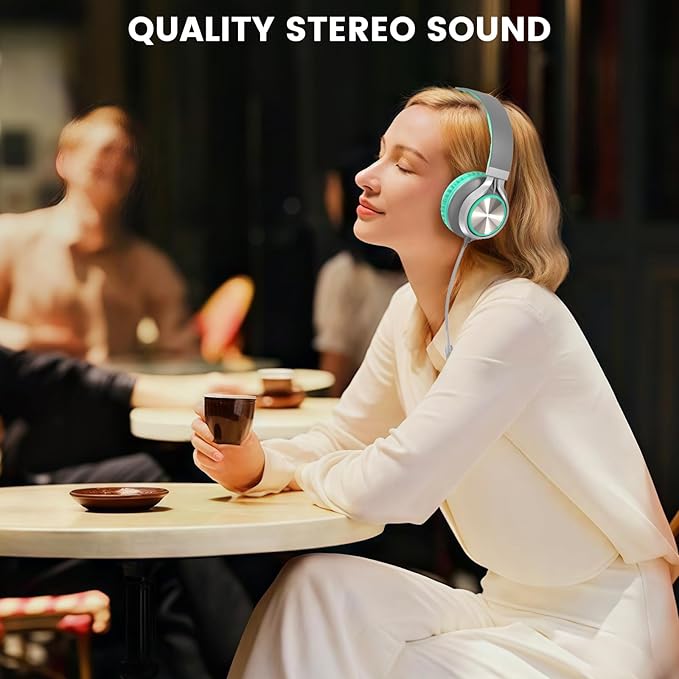 USB C Headphones Wired with Microphone Tangle-Free Plaiting Line,Over Ear Headphones,Lightweight Foldable for School/Travel/Zoom/iPhone 17/16/15, Samsung Galaxy S25/S24, Google Pixel 9, Ideal Gift