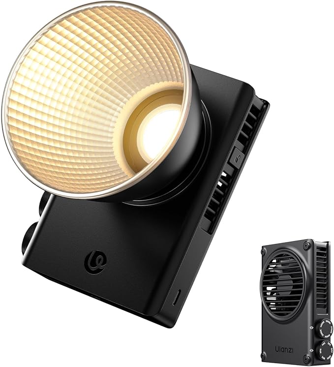 Ulanzi C01 100W COB Lights - PD 3.0 Powered, Led Video Light 2700K-6500K,14500Lx,CRI 96+, Knob Control, Compact & Lightweight (343g), Type-C Power Supply,for Portrait/Studio Lights,Mini Bowens Mount