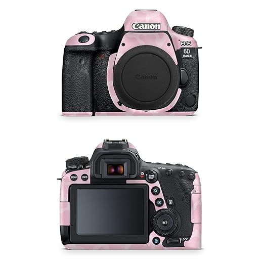 Glossy Glitter Camera Skin Compatible with Canon EOS 6D Mark II Camera (2017) - Pink Giraffe - Premium 3M Vinyl Protective Wrap Decal Cover - Easy to Apply | Crafted in The USA by MightySkins