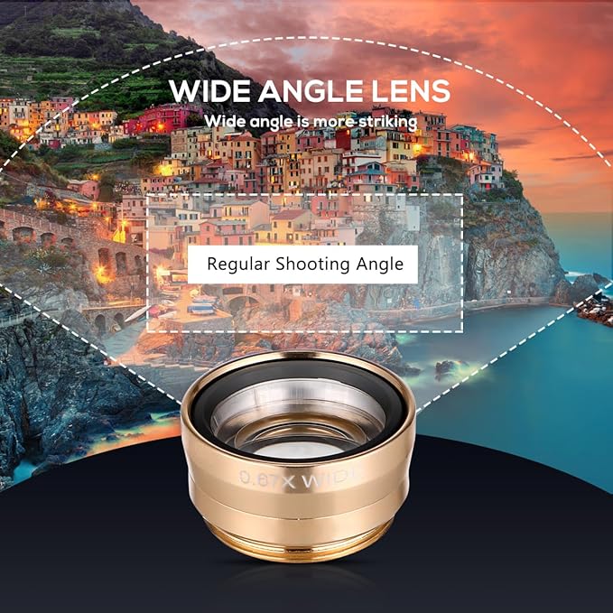 Phone Camera Lens Macro Lens for Fisheye Camera Magnetic Earbuds Phone Accessories Kit Smartphones Clip for Cell Tech Wide Angle