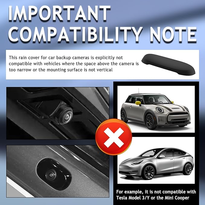 Car Rear View Camera Protection Cover,Wider Back Up Camera Rain Guard for Clarity of Image,Non-Destructive Backup Cameras Rain Shield as Car Modification Accessories