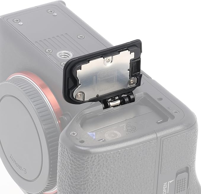 FOTGA Camera Battery Terminal Cover Door Battery Lid Cap for Sony A7M5 A7V A7RV A7R5 A7M4 A7IV A7R4 A7RIV A7SM3 A7SIII FX3 FX30 A1 A9II Camera with Cable Out Port for NP-FZ100 Dummy Battery