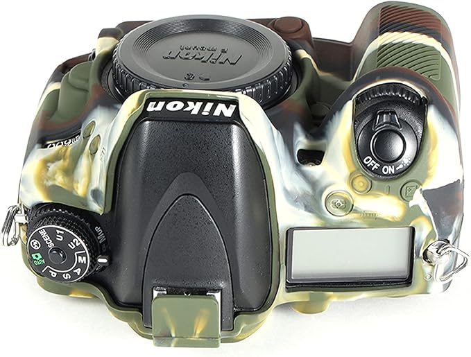 Professional Secure Silicone Camera Cases Bag Housing Rubber Body Skin for Nikon D610 D600 DSLR Camera Protective Case(Army Green)