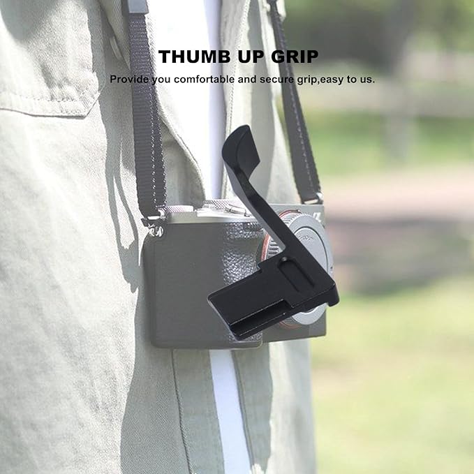 A7CII A7CR Thumb Grip,Aluminum Alloy Camera Thumbs Up Rest Hand Grip for Sony α7CII α7CR Alpha 7CII A7CR (Black)