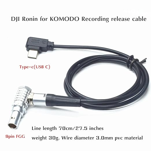 DJI Komodo Video Cable - 70cm/2.3ft, 9pin EXT Release, Compatible with Komodo X, V-RAPTOR, Ronin-Focus Pro