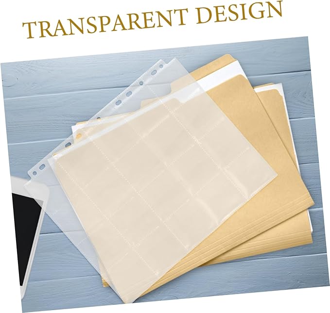 TEHAUX 30pcs Negative Film Sleeves Acid Film Storage Binder Compartments Portable for Easy Organization and of