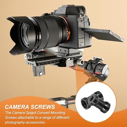 PATIKIL Camera Spigot Screws Converter 1/4" to 3/8" Female to Female, 3 Pack Tripod Screw Adapter Spigot Stud for Light Stand Hot Shoe Cold Shoe Adapter Ball Head Flash, Black