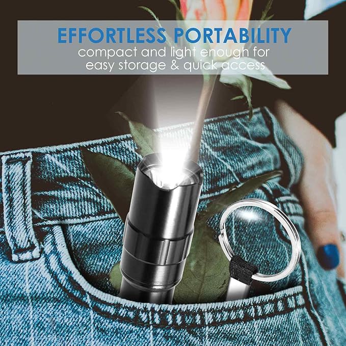 LED Flashlights, Tactical Flashlight Mini with High Lumen, Camping Handheld Pen Light, Powerful Super Bright Versatile Flash Light for Outdoor, Home, Cycling, Hiking, Emergency