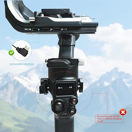 Camera Shutter Release Cable USB-C to TRRS 2.5mm USB for DJI Ronin-SC/RS2/RSC2/RS3/RS3 Pro/PS3 Mini/RS4/RS4 Pro Stabilizer,for Panasonic GH6 S5M2X G9 S5 S1H Camera RSS Upwards Control Cable 33CM