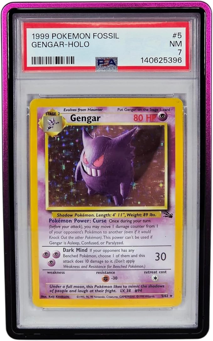 Metal PSA Slab Bumper Case UV Resistant- Safeguard Stackable Magnetic Aluminum Metal Case For Graded Cards (Purple/Black)