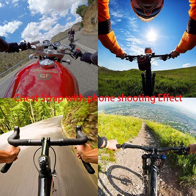 PellKing Mobile Phone Chest Strap Harness Mount Head Strap Holder Kit for POV/VLOG,Cell Phone Clip Compatible with iPhone,Samsung,GoPro Hero 9, 8,7, 6, 5, 4, 3,2, 1,AKASO,DJI Osmo,and Action Cameras…