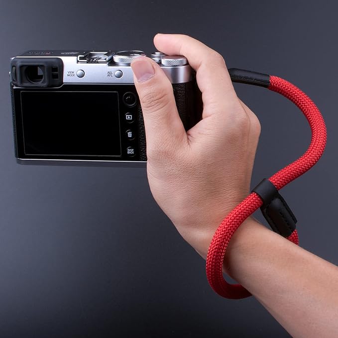 Camera Wrist Strap, Rope Camera Strap Wrist for DSLR SLR Mirrorless Cameras Hand Strap Red