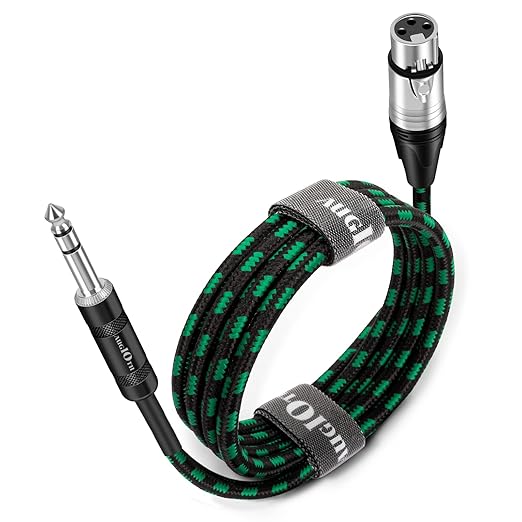 XLR Female to 1/4 Cable 10ft Balance 6.35mm TRS Plug to 3-pin Cannon Mic Cable
