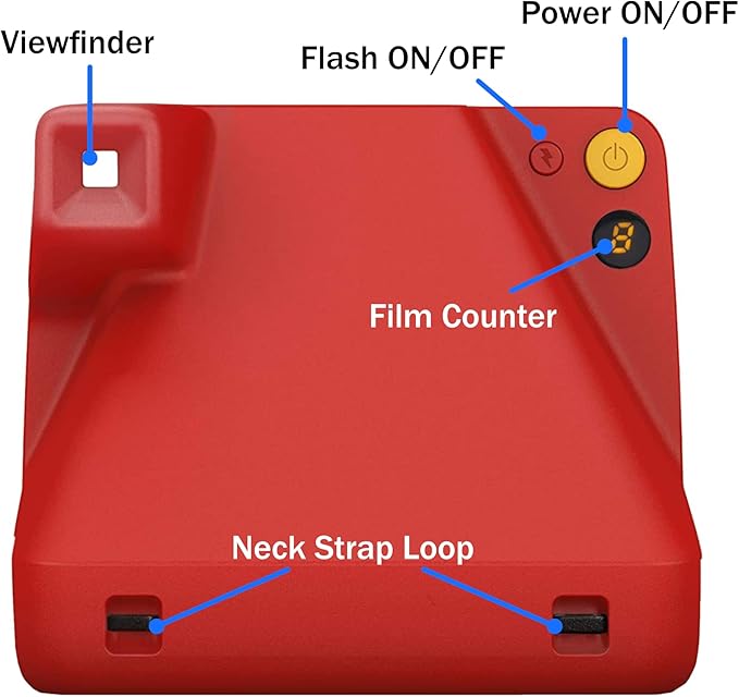 Polaroid Gen 2 Now I-Type Instant Film Camera - Red Bundle with a Color i-Type Film Pack (8 Instant Photos) and a Cleaning Cloth
