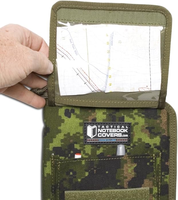 Tactical Notebook Covers | Field Data Cover System | Heavy Duty Zippered Organizer | Fits Notebooks 5” x 7.5” to 5.5” x 8.25"