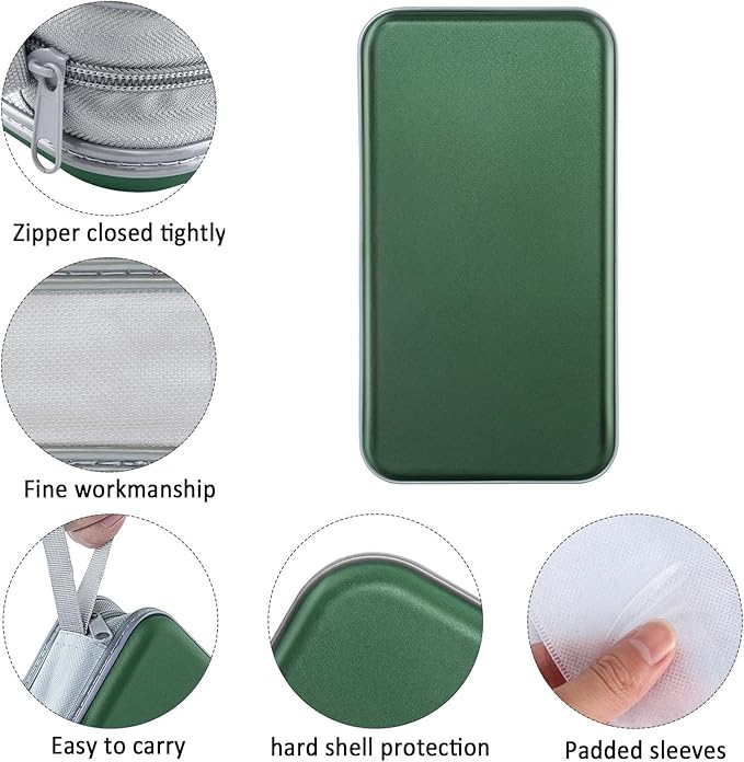 CD/DVD Case Holder, 80 Capacity Hard Plastic Disc Cases Storage Binder for Car, Home, Office, Travel (Dark Green)