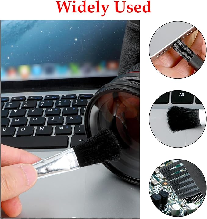 8 Pcs Mini Keyboard Cleaning Brushes Kit, Anti Static Electronic Dust Cleaning Brushes with PP Handle and Nylon Bristles, Keyboard Cleanings Brush for Computer Keyboards and Small Spaces