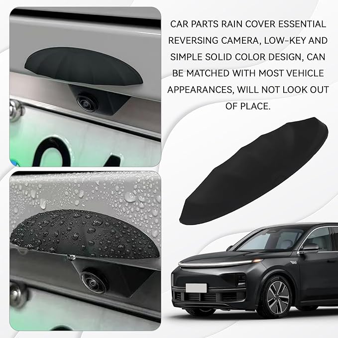 Rear View Backup Camera Cover Anti-Rain Rear View Camera Protective Cover Sticker, Waterproof Silicone Shield for Rearview Reversing Cameras Car Modification Automotive Exterior Accessories(Black
