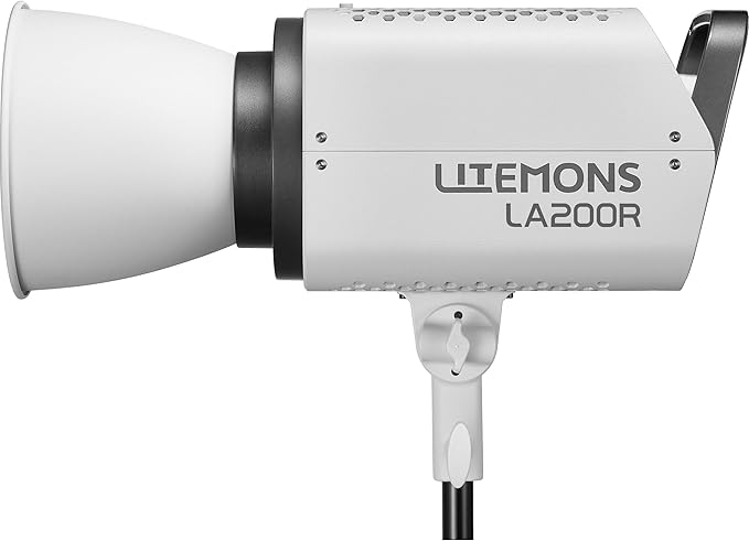 Godox Litemons RGB LED Monolight 220W, 1800–10000K Full Color Video Light, 64,000 Lux, NFC & App Control, Bowens Mount, Black Housing (LA200RK1)
