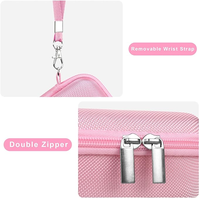 Canboc Carrying Case for KODAK EKTAR H35/ H35N/ KODAK Snapic A1 Film Camera, H35/ Snapic A1 Film Camera Bag, Zipper Mesh Pocket fits Film, Batteries, USB Cable, Pink (Case Only)