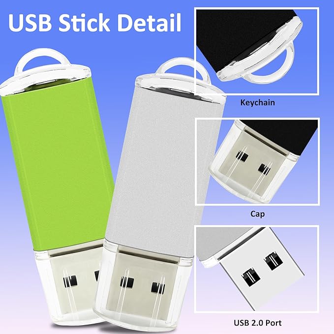 2GB USB Flash Drive 10 Pack Nicepicten USB 2.0 Thumb Drives Metal Jump Zip Drive Memory Stick Pendrive Memoria USB 2 GB with 10PCS Lanyard Label - Mixcolor 10 X 2GB Flash Drives