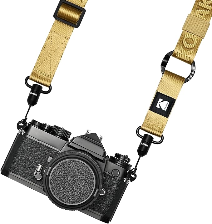 KODAK Multi-Purpose Camera Strap (Khaki) - Quick-Detach System, Lightweight, Durable Metal Swivels, Multiple Usages, SLR Cameras, Compact Cameras, Smart Phones