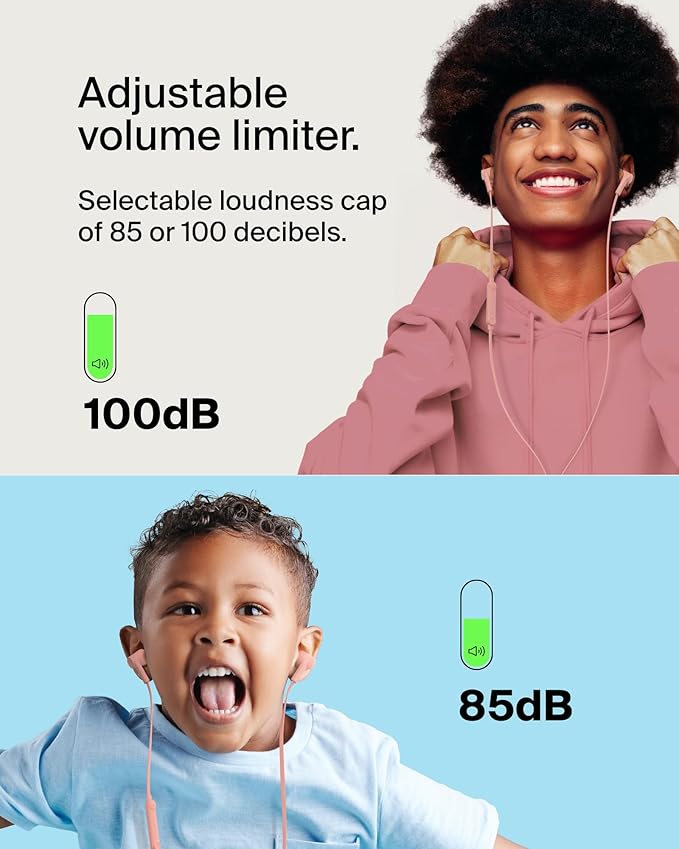 Belkin SoundForm Wired Earbuds with USB-C Connector, in-Ear Earphones w/Microphone - USB-C Headphones for iPhone 17, iPhone 16, iPad mini, Galaxy S25, Google Pixel 9, Android, and More - Pink