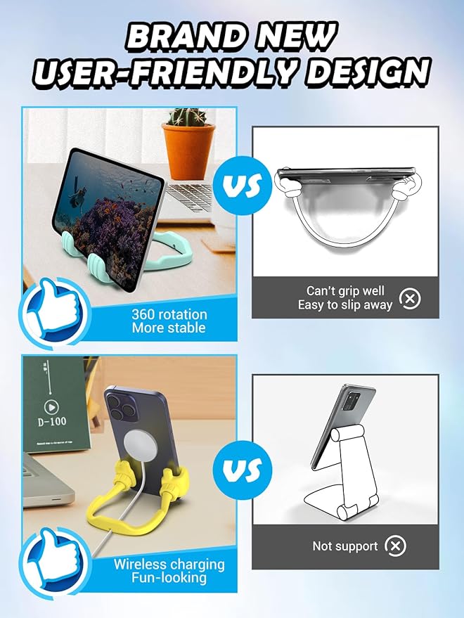 Easter Basket Stuffers Gifts for Adults Men Women: Teens Girls Boys Gifts for Kids Thumbs Up Lazy Cell Phone Stand Holder for Desk Funny Gift for Dad Mom Wife Husband Teenage Cool Gadget Trendy Stuff