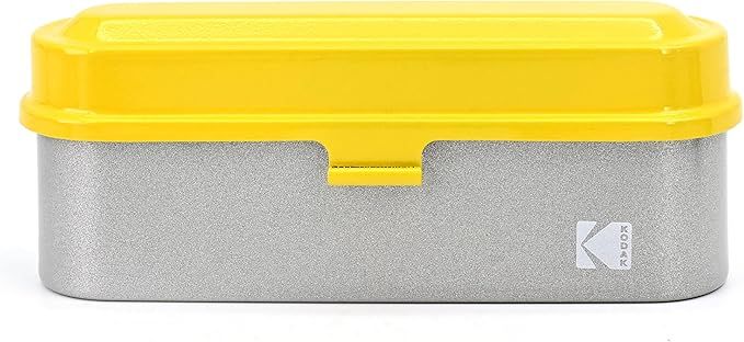 KODAK Film Case - for 5 Rolls of 35mm Films - Compact, Retro Steel Case to Sort and Safeguard Film Rolls (Blue) (Film is not Included)