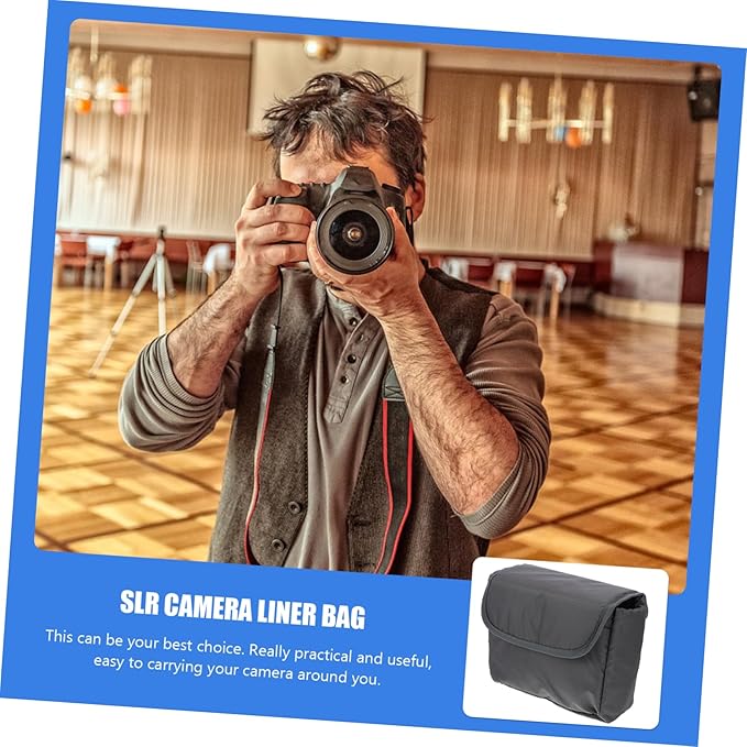 Vaguelly Camera Bag Insert Portable Padded Protective Case for DSLR Cameras Dividers for Compact Design for Backpacks Messenger Bags